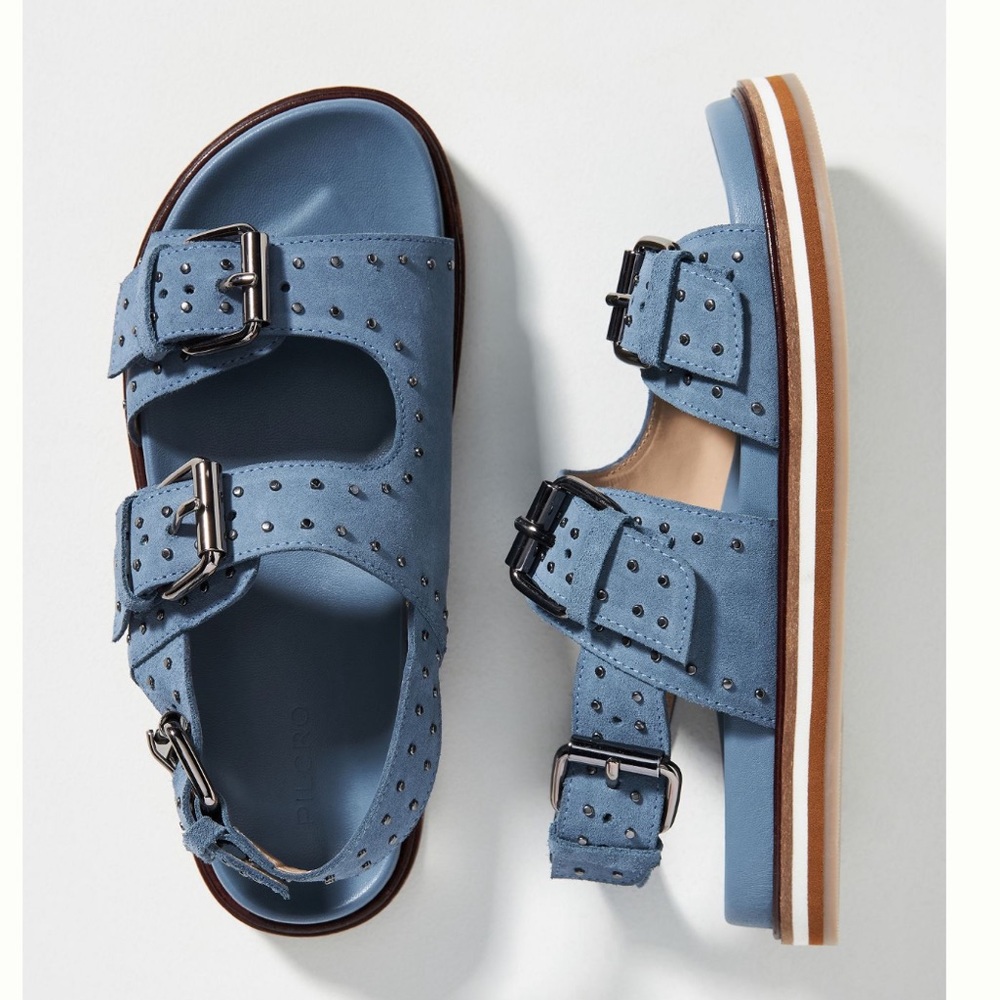 Pilcro Studded Slingback Sandals- Blue- EU 40 / US 10